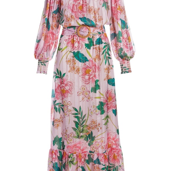 Boston Proper Pink Floral Off-Shoulder Top - Picture 2 of 12